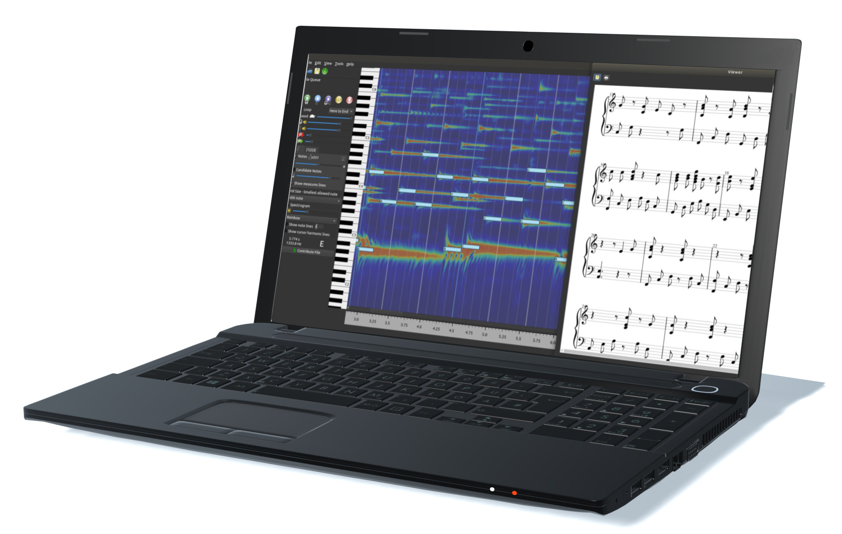 AnthemScore - un logiciel pour convertir l'audio en feuilles musicales