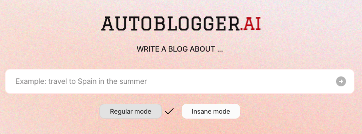 Autoblogger.ai: una plataforma para escribir publicaciones de blog