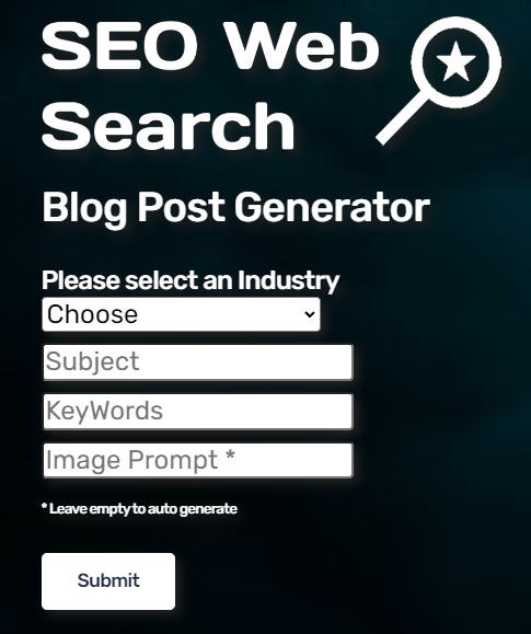 Blog Post Generator - Generates SEO-optimized blog posts