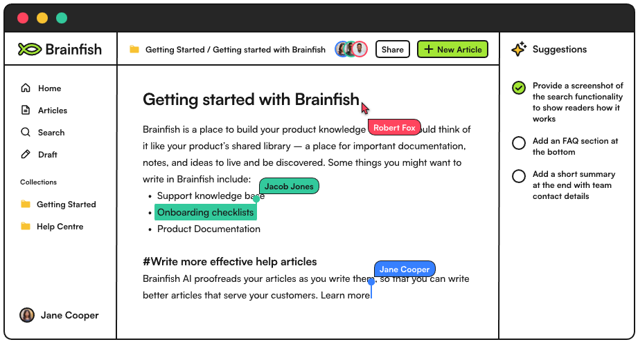 Brainfish - AI-powered knowledgebase