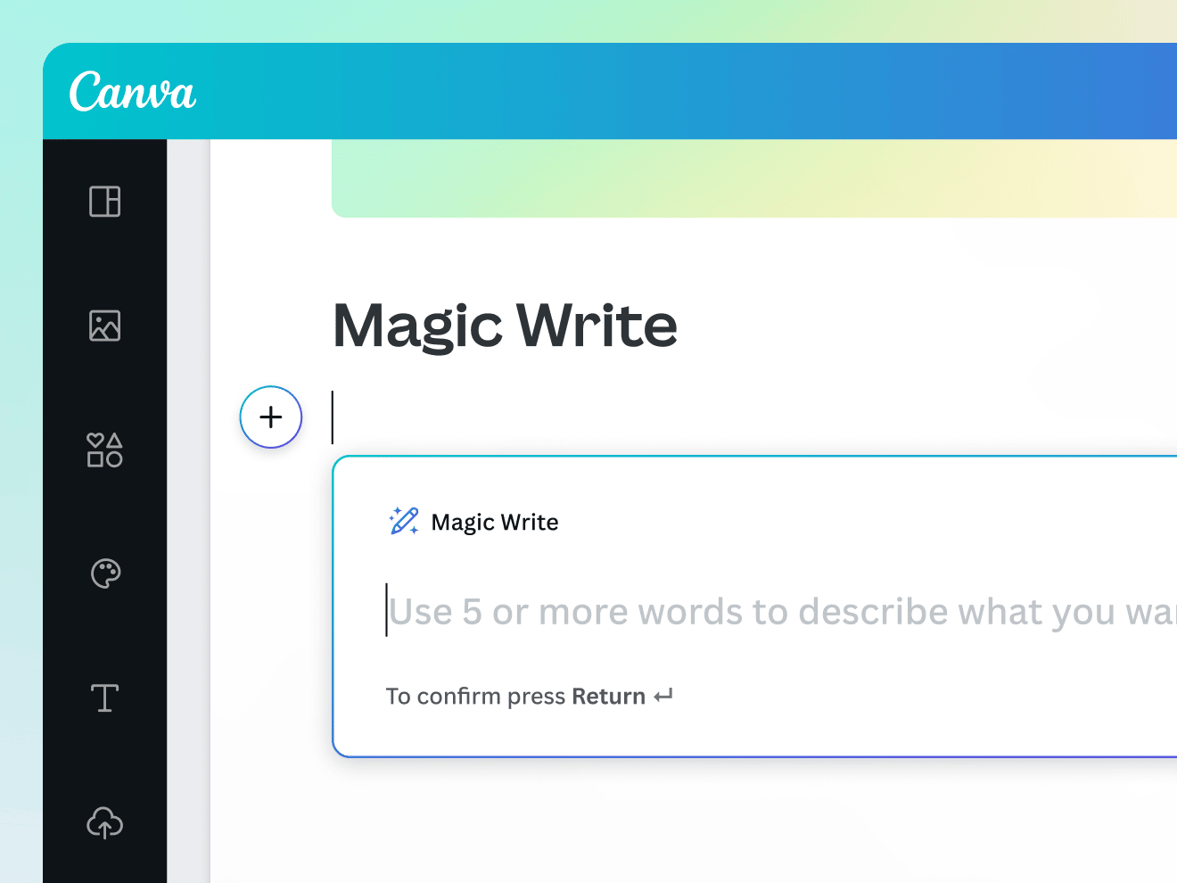 Canva Magic Write - AI Generador de texto de Canva