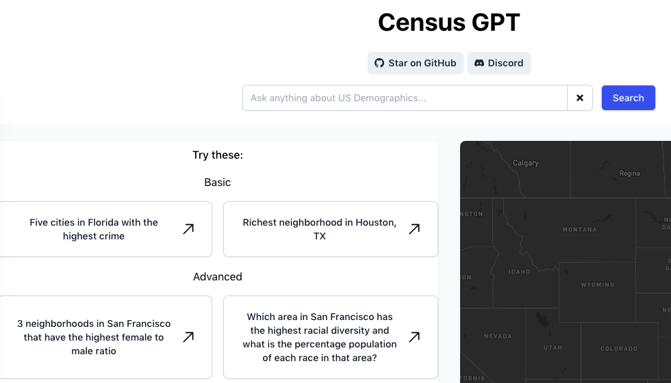Census GPT - A tool for US demographics and statics