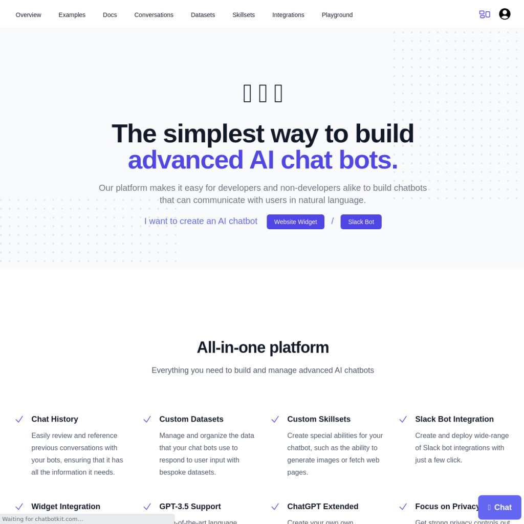 Chatbotkit - plate-forme AI Chatbot