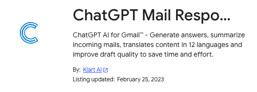 Chatgpt Mail Responder - Ein Tool zum Generieren von Antworten, fassen Sie eingehende E -Mails zusammen