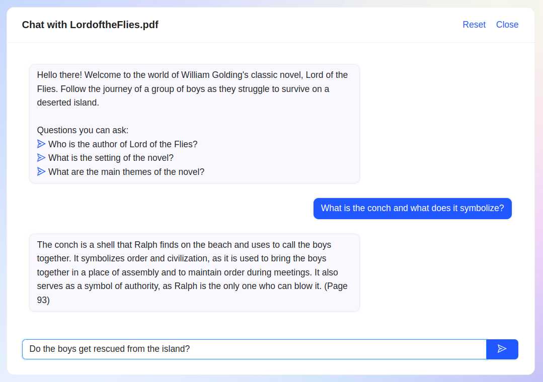 ChatPDF - A tool for chatting to your pdf files