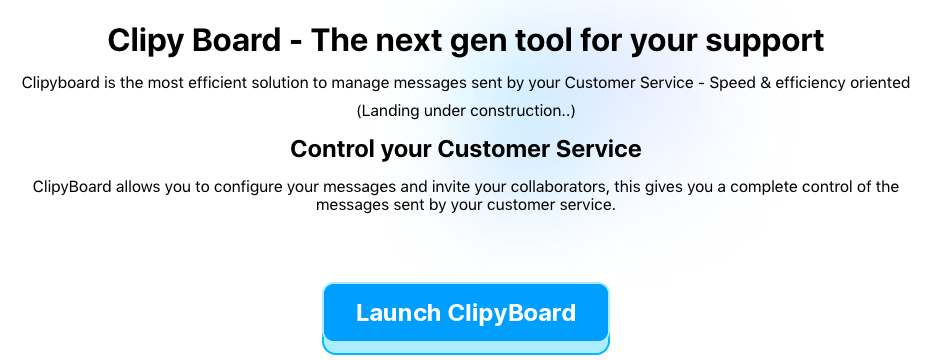 Clipyboard-複数の言語のカスタマーサービスメッセージとチームコラボレーションを管理するためのツール