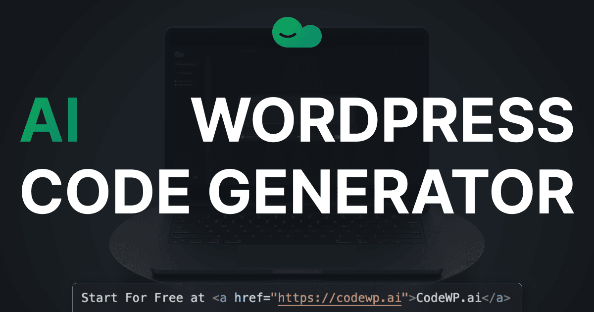 CodeWP - A code generator for WordPress, WooCommerce, and other plugins