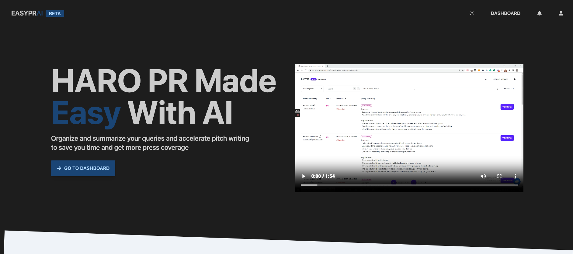 EasyPR AI - A platform to automate HARO pitches