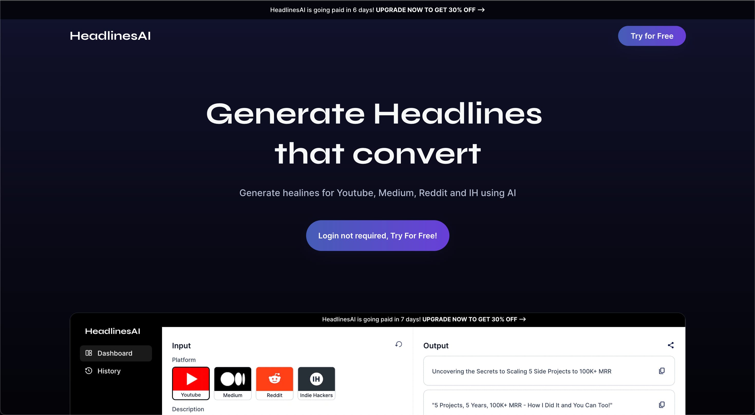 HeadlinesAI - A tool to generate headlines