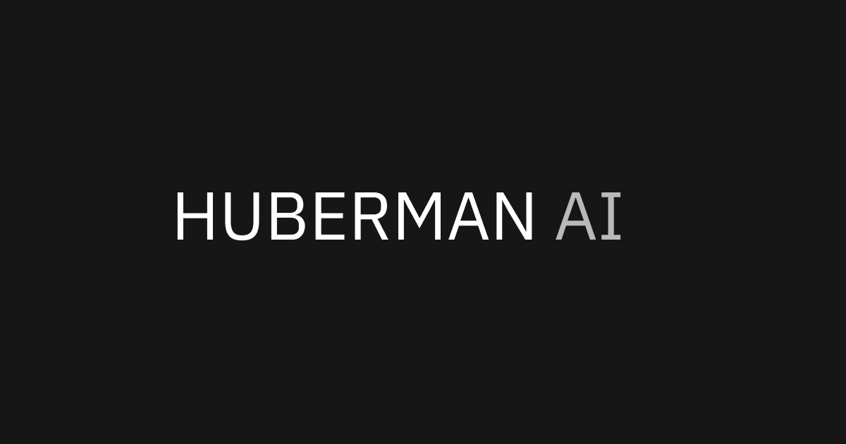 Huberman AI - Timestamped YouTube links and answers to science and health related questions