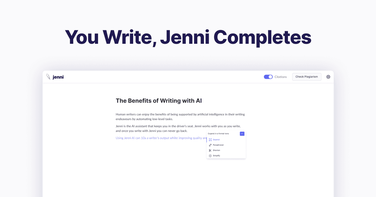Jenni AI - AI writing assistant