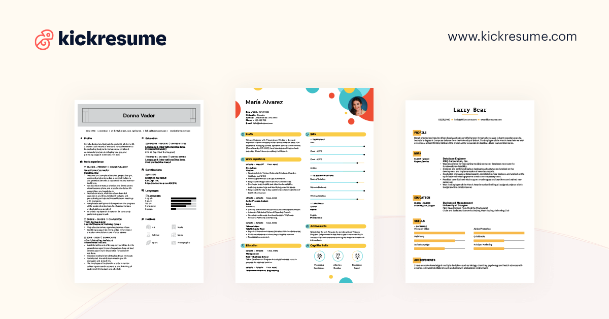 Kickresume - Create a resume quickly with the help of artificial intelligence