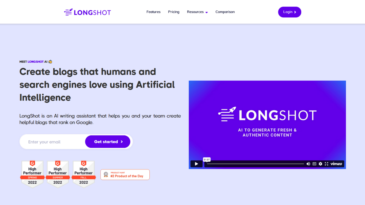 Longshot AI - Ai-écriture Assistant pour les blogueurs