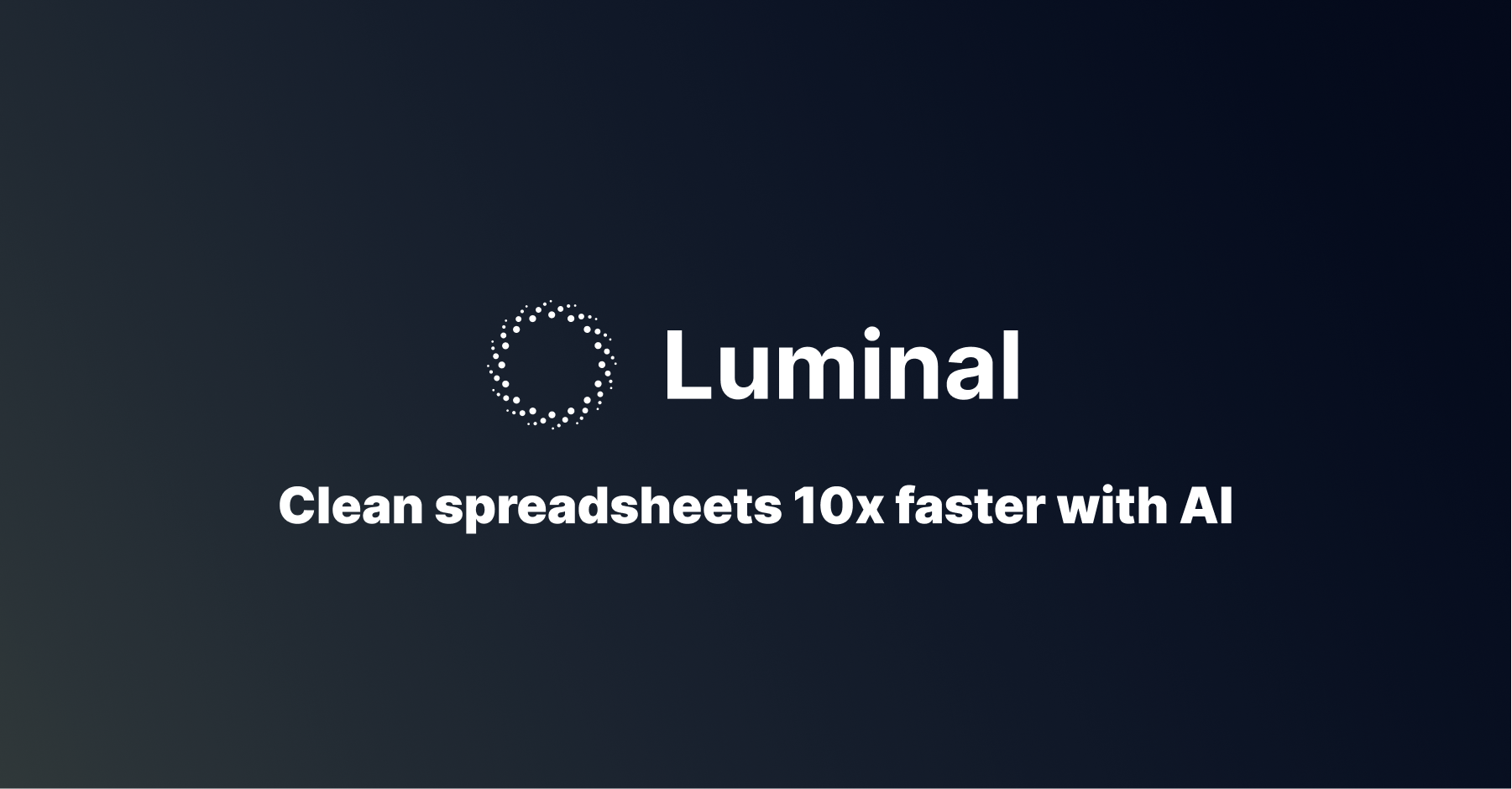 Luminal - A tool for spreadsheet importing and data processing