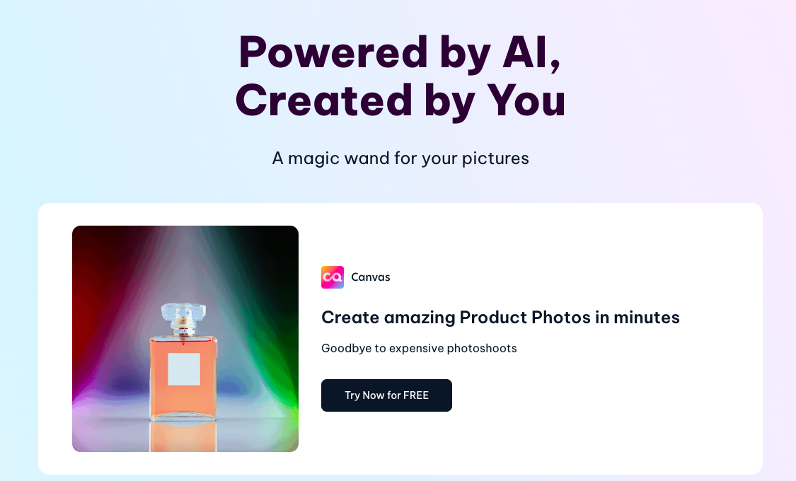 Magic Studio - набор инструментов для создания фотографий продукта и изображений профиля