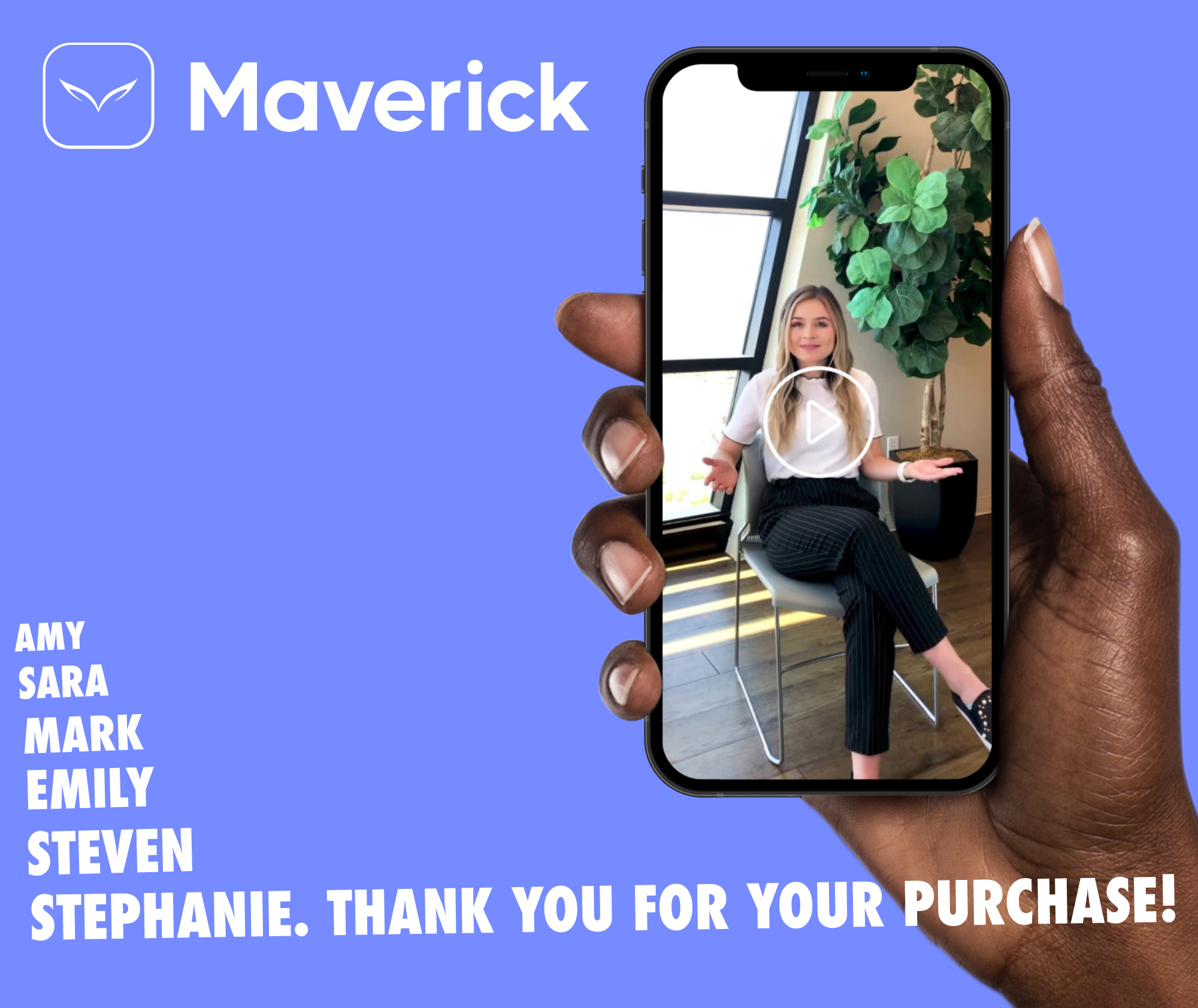 Maverick - outil de commerce électronique pour créer des messages vidéo personnalisés