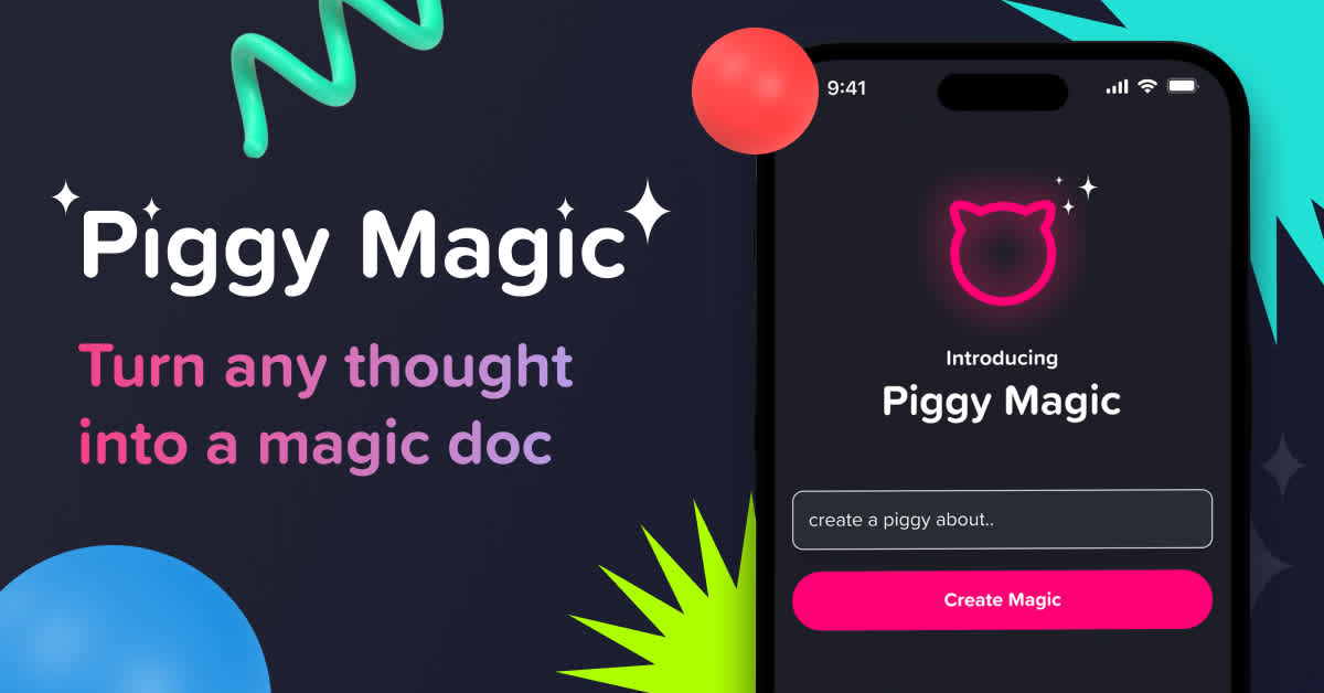 Piggy Magic - Create an engaging and shareable webpage in seconds