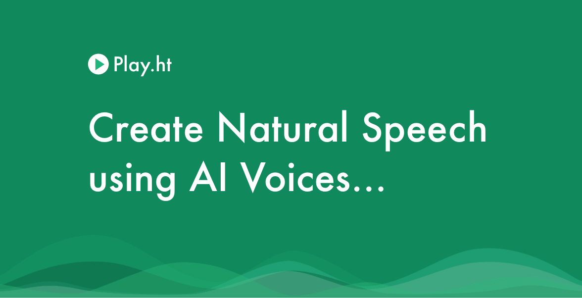 Play.ht - AI realistic text-to-speech voice generator