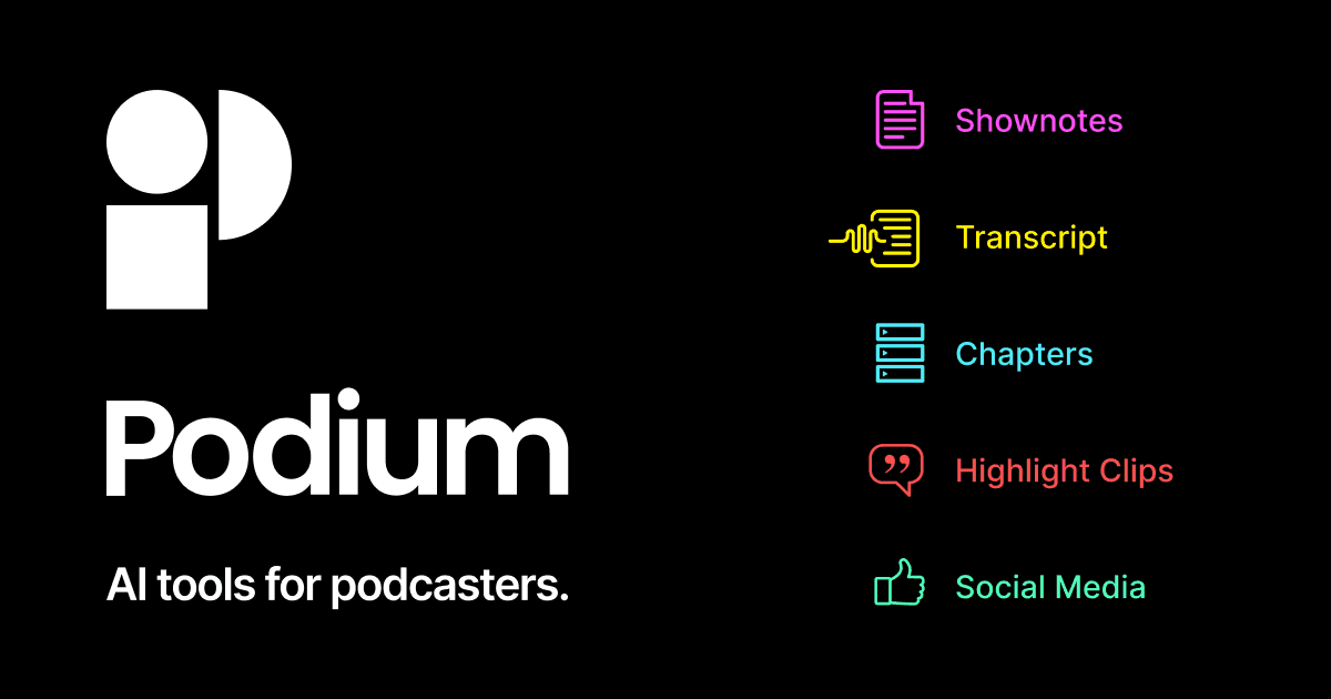 Podium - ein Podcast -Erstellungswerkzeug