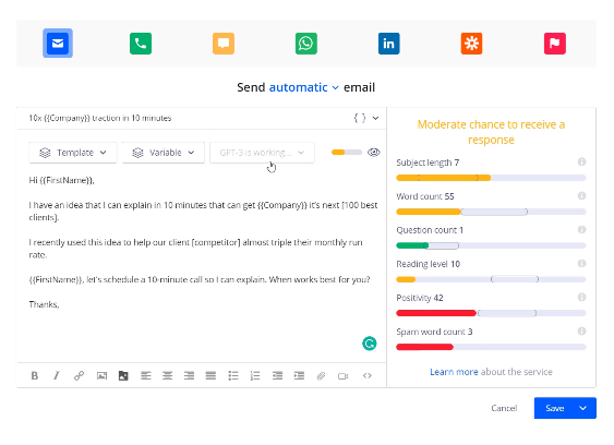 Reply.io - Use AI to create human-like emails