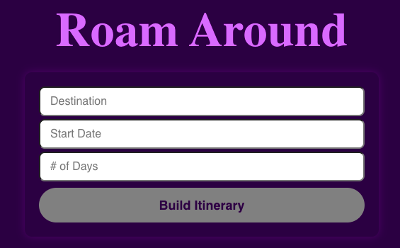 Roam Around - A tool to plan travel trips