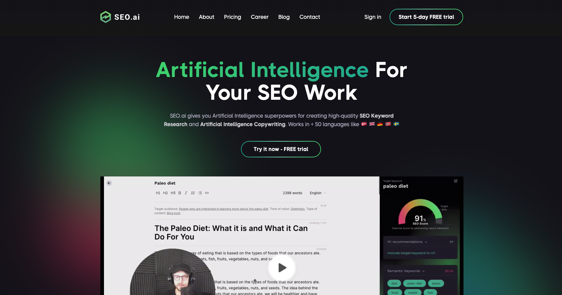 SEO.AI - AI Powered SEO Content Platform