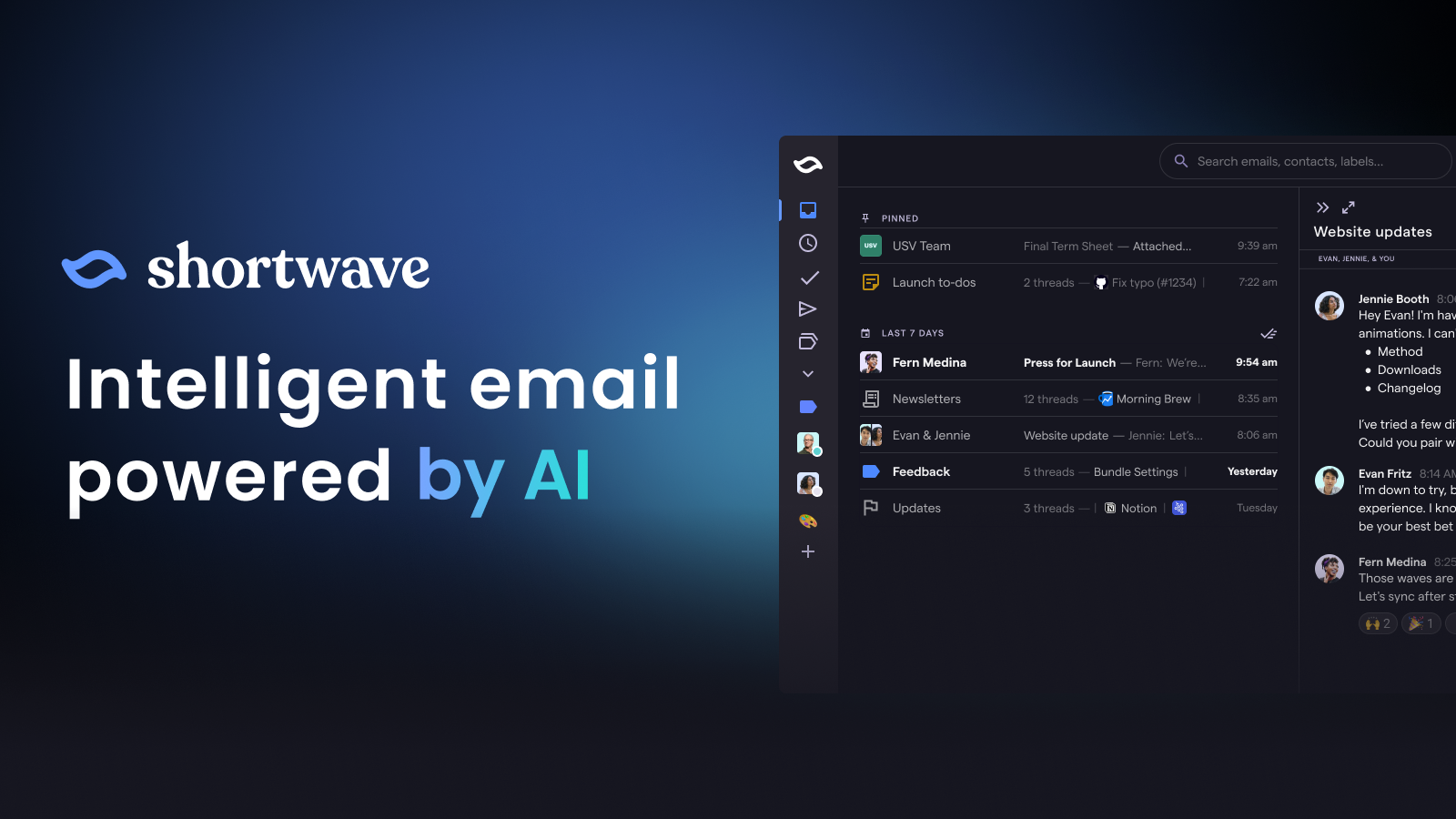 Shortwave - eine Plattform für E -Mails Produktivität