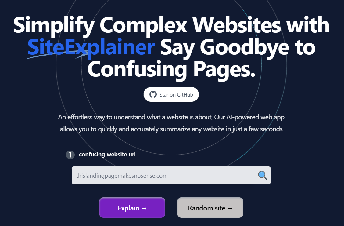 SiteExplainer - инструмент для обобщения веб -сайтов