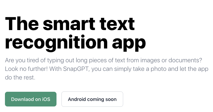 SnapGPT - An app to ocr text recognition from images