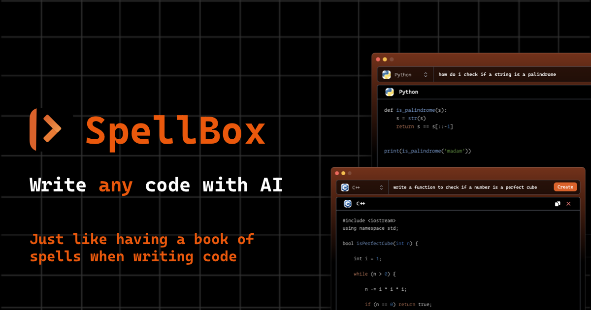 Spellbox - aide les utilisateurs à résoudre rapidement les problèmes de programmation