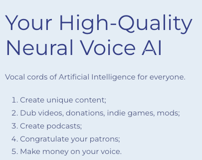 SteosVoice - A tool to create neural voices and monetize their voices