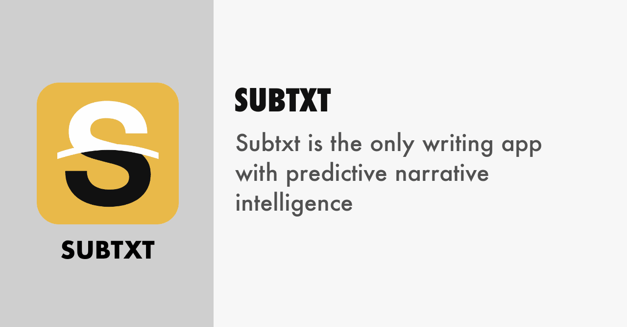 Subtxt - AI-powered narrative frameworks to help writers generate creative stories