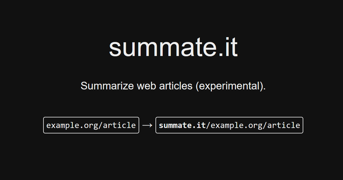 Summate.it - быстро суммируйте веб -статьи