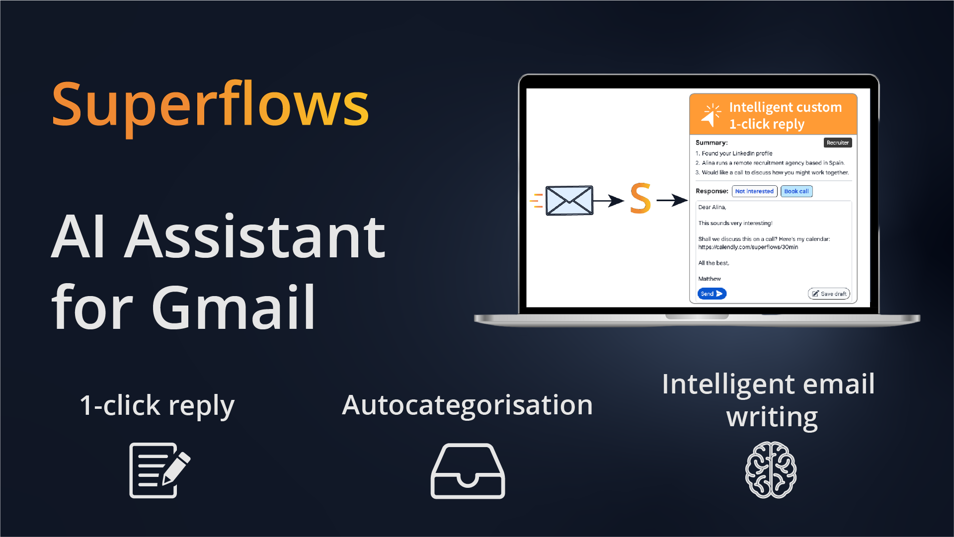 Superflows-メールアシスタント用のGmailアドオン