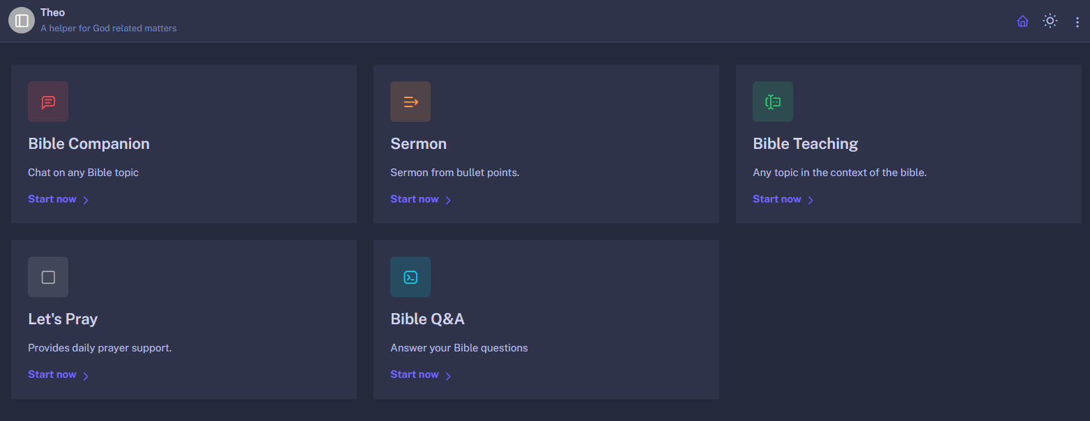 Theoassist - Ein Chat- und Forschungswerkzeug, das um die Bibel aufgebaut ist