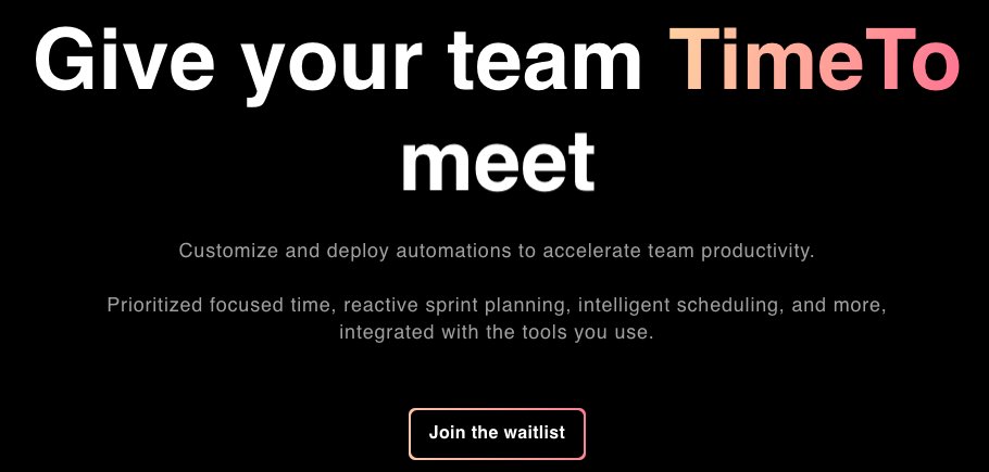 Timeto - une plate-forme pour la productivité des équipes