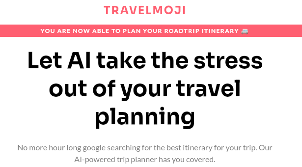 Travelmoji - A travel planning tool