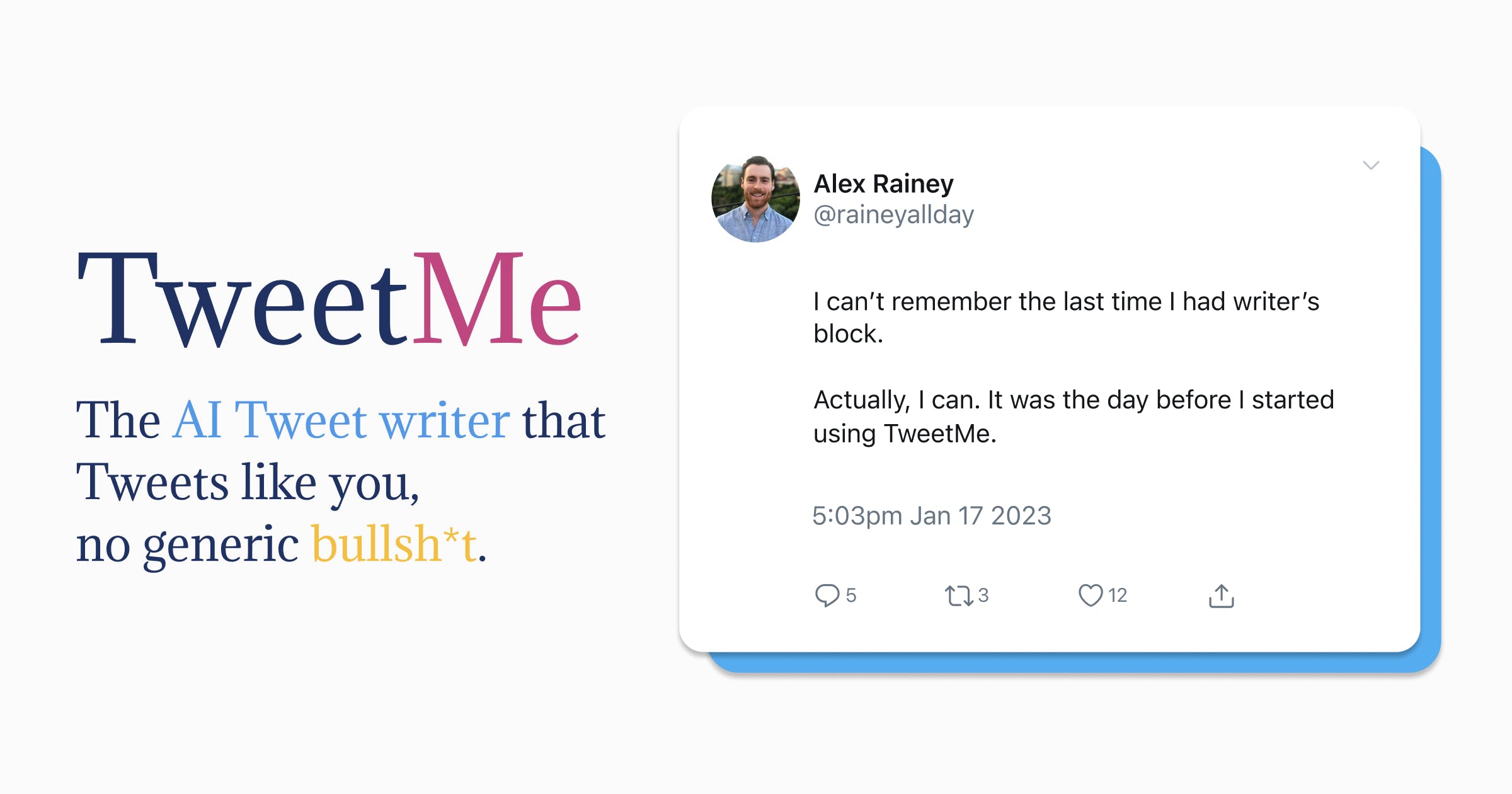 TweetMe - AI Tweet writer that writes like you