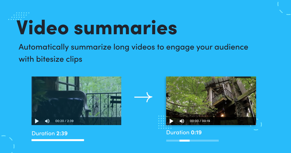 Суммизация видео - Создайте короткие клипы из длинных видео