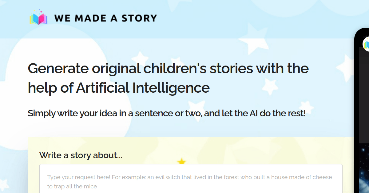 We Made a Story - Create your own stories using Artificial Intelligence