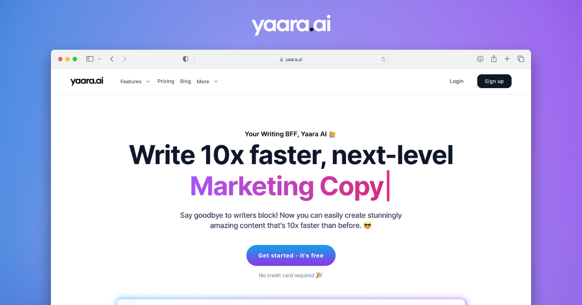 Yaara - A writing suite for content generation