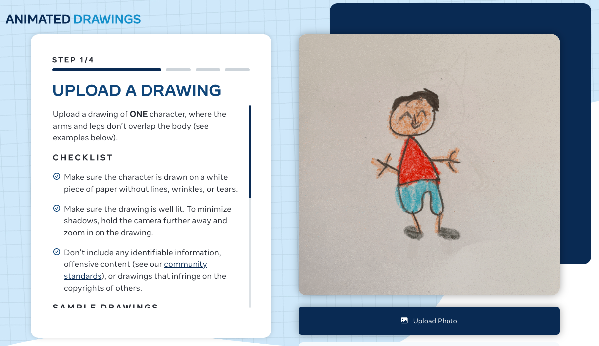 Animated Drawings - A tool to bring children's drawings to life