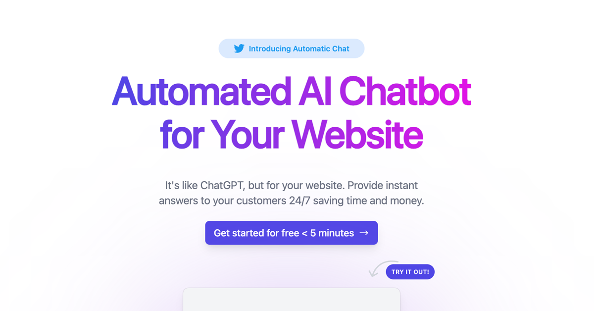 Automatic Chat - A platform to create chatbot