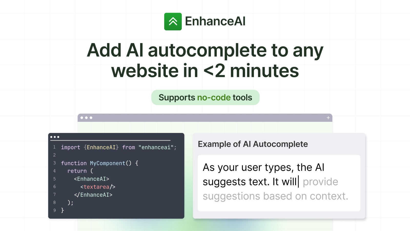 EnhanceAi - Ein Tool, mit dem Websites automatische Fähigkeiten hinzufügen können