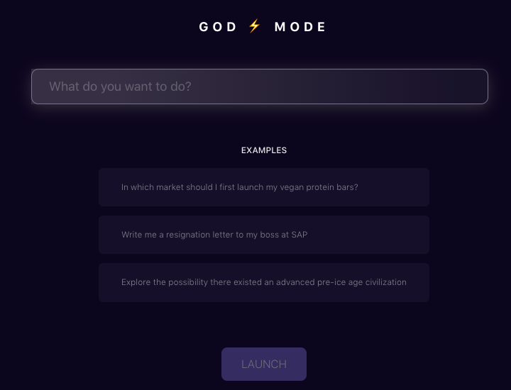 Godmode - пользовательский интерфейс для Chatgpt