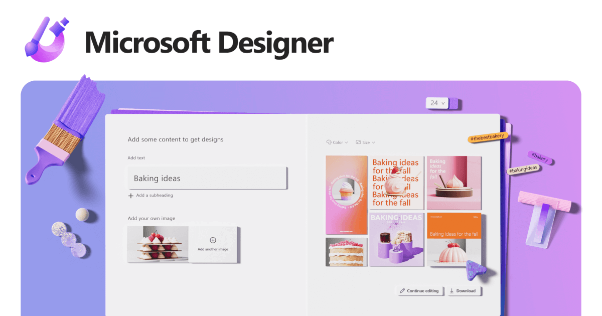 Microsoft Designer - A tool to generate webpages