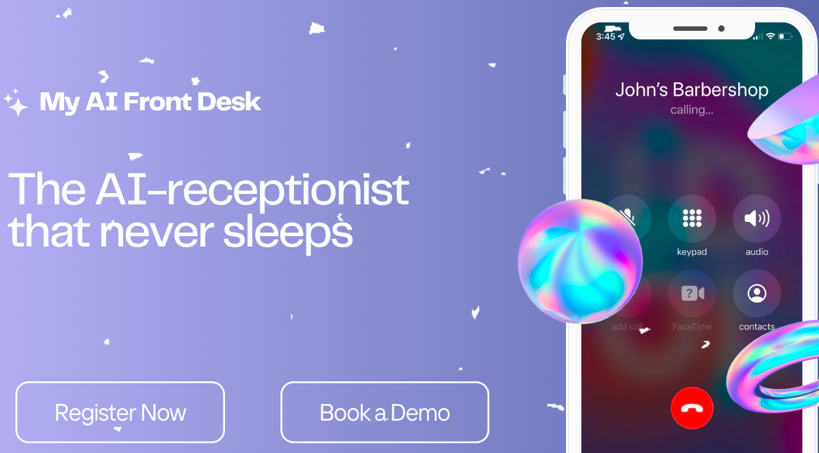 My AI Front Desk - A virtual receptionist software to automate scheduling, Q&A, and lead generation