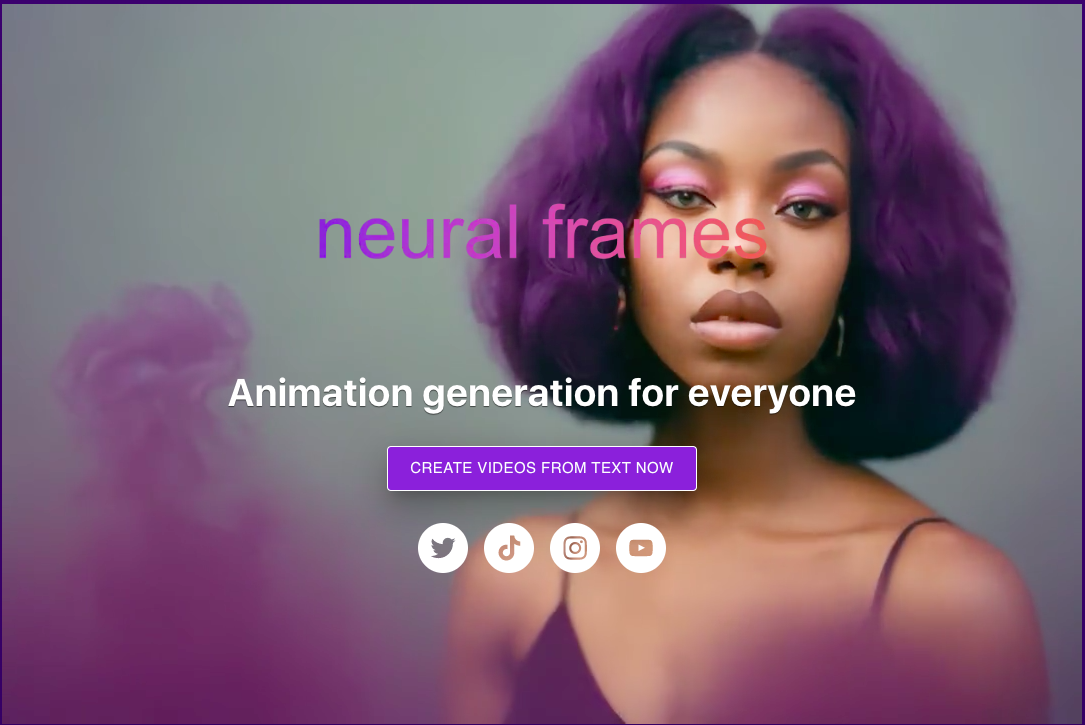 Neural Frames - A platform to convert text into video
