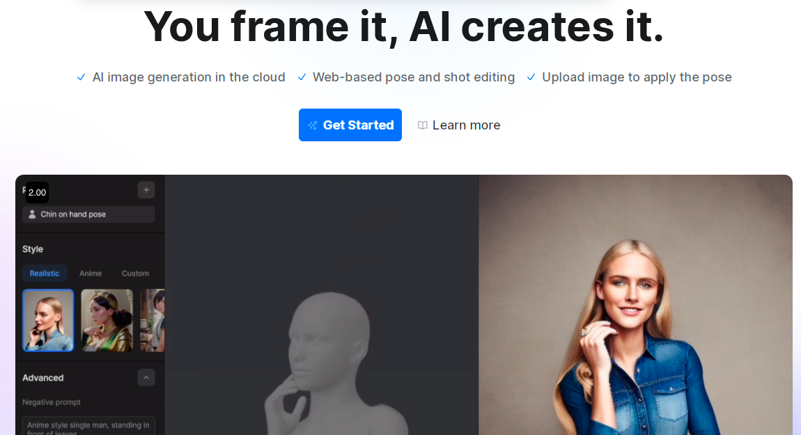 Plask - A tool to generate images with customizable poses