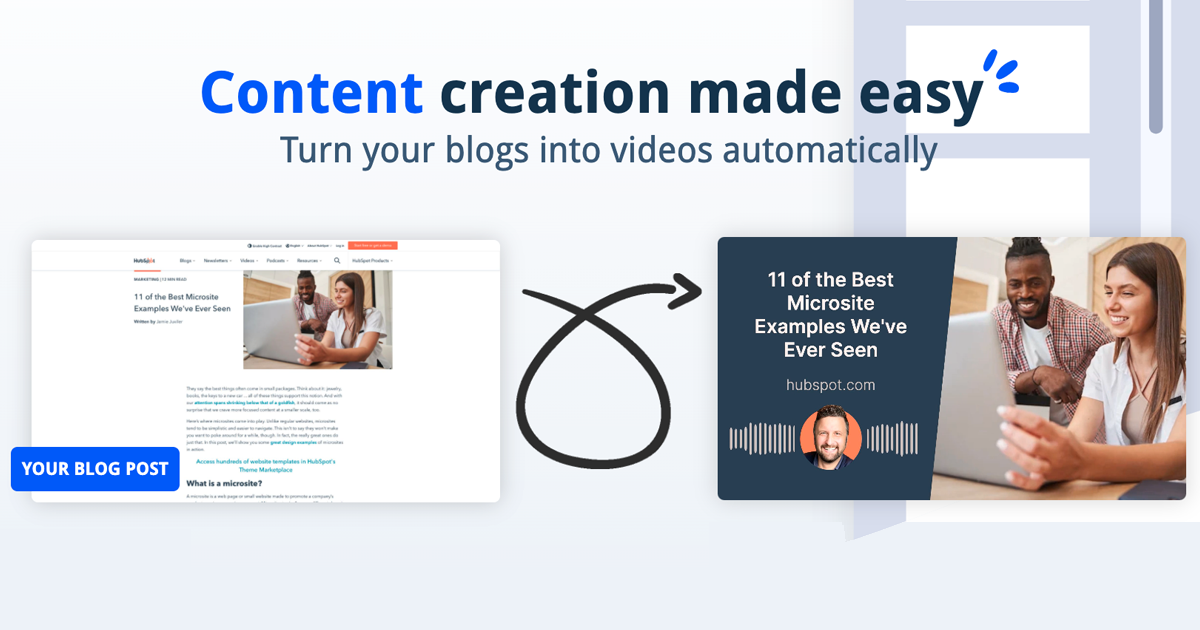 Vidon.ai - A tool for video creation and turn blog post to videos